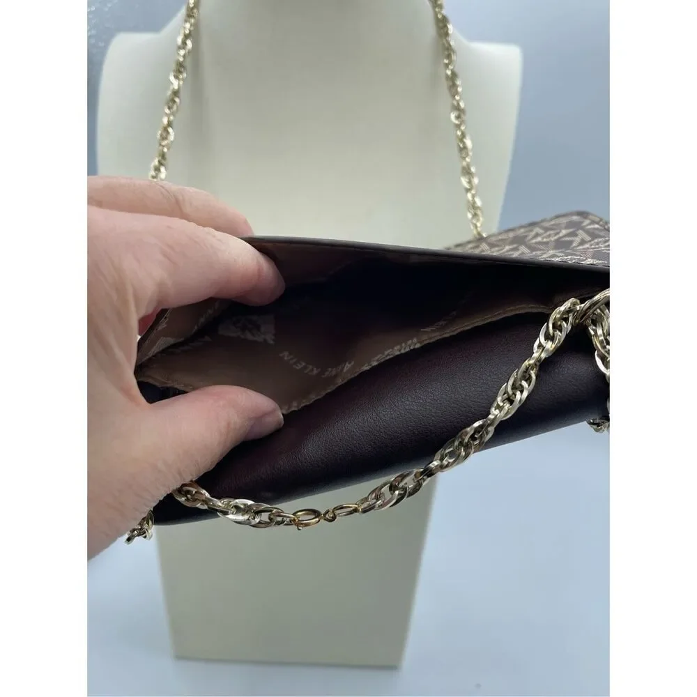 Anne Klein logo envelope shoulder bag clutch